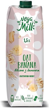 Фото Vega Milk овсяное с бананом 1.5% 950 мл