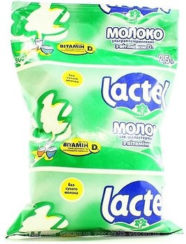 Фото Lactel молоко ультрапастеризоване з вітаміном D3 2.5% 900 г
