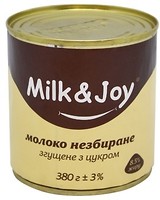 Фото Milk&Joy молоко згущене цільне з цукром 8.5% з/б 380 г
