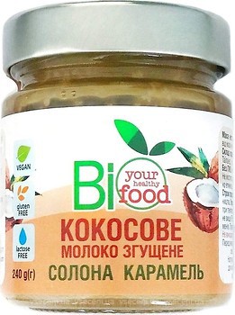 Фото Bifood кокосове молоко згущене Солона карамель 13.8% с/б 240 г