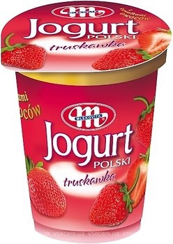 Фото Mlekovita йогурт густий Полуниця 2.5% 350 г 
