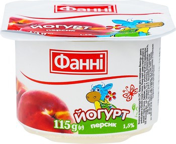 Фото Фанні йогурт густий Персик 1.5% 115 г