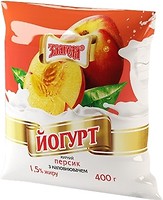 Фото Злагода йогурт питний Персик 1.5% 400 г