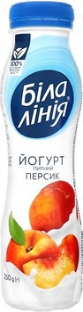 Фото Біла Лінія йогурт питьевой Персик 1.5% 250 г