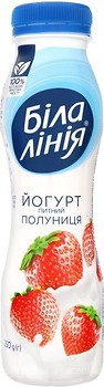 Фото Біла Лінія йогурт питьевой Клубника 1.5% 250 г