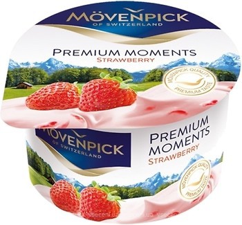 Фото Movenpick йогурт густий Premium Moments Полуниця 5% 100 г