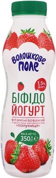 Фото Волошкове Поле йогурт питний Полуниця 1.5% 350 г