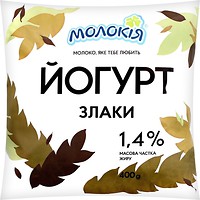 Фото Молокія йогурт питний Злаки 1.4% 400 г