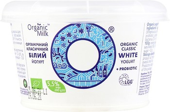 Фото Organic Milk йогурт густий Білий 5.5% 200 г