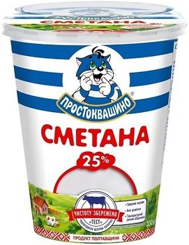 Фото Простоквашино сметана 25% 350 г
