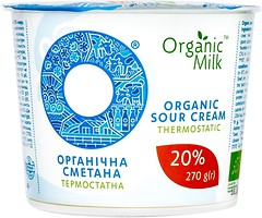 Фото Organic Milk сметана органічна термостатна 20% 270 г