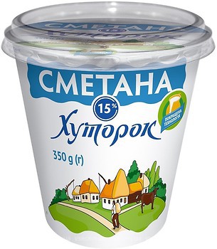 Фото Хуторок сметана 15% 350 г