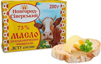 Фото Новгород-Северский сырзавод сладкосливочное крестьянское 73% 200 г