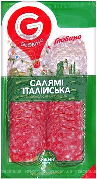 Фото Глобино ковбаса Салямі Італійська сирокопчена нарізка 80 г
