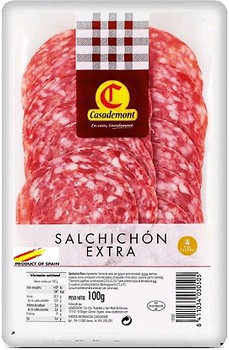 Фото Casademont ковбаса Salchichon Extra сиров'ялена нарізка 100 г