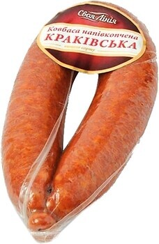 Фото Своя Лінія колбаса Краковская полукопченая весовая