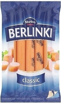Фото Morliny сосиски Berlinki Classic напівкопчені 250 г
