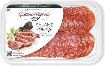 Фото Gianni Negrini колбаса Salame Al Tartufo сырокопченая нарезка 80 г