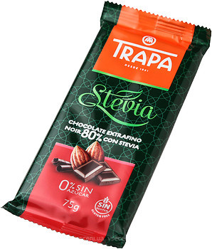 Фото Trapa чорний Stevia 80% 75 г