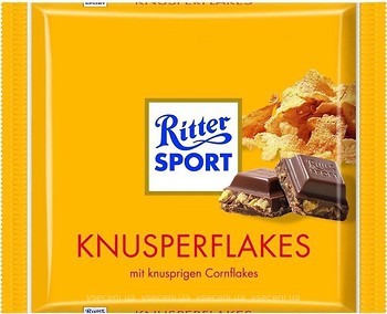 Фото Ritter Sport молочний Кукурудзяні пластівці (Knusperflakes) 100 г