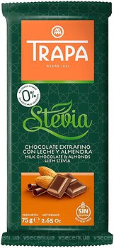 Фото Trapa молочний Stevia з мигдалем 75 г