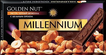 Фото Millennium чорний Golden Nut з цільним горіхом 100 г