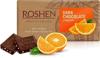 Фото Roshen черный с апельсиновой цедрой 90 г