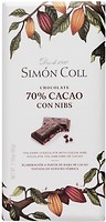 Фото Simon Coll чорний 70% з крупинками какао-бобів 85 г