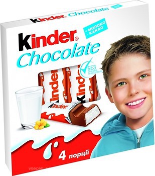 Фото Kinder молочний Chocolate T4 з начинкою 50 г