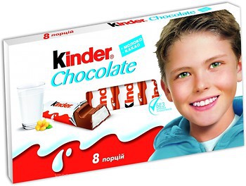 Фото Kinder молочний Chocolate T8 з начинкою 100 г