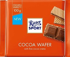 Фото Ritter Sport молочный Какао и вафли (Cocoa Wafer) 100 г
