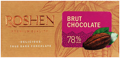 Фото Roshen чорний Brut 78% 90 г