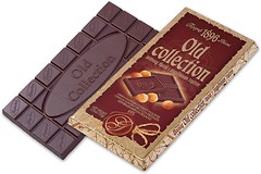 Фото Бісквіт-Шоколад чорний Old Collection з подрібненим горіхом 69% 100 г