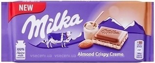 Фото Milka молочний з кремово-мигдальною начинкою 90 г