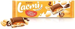 Фото Roshen молочний Lacmi з арахісом і карамельно-арахісовою начинкою 295 г