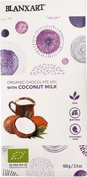 Фото Blanxart молочный с кокосовым молоком 60% 100 г