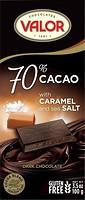 Фото Valor Chocolates чорний із карамеллю та морською сіллю 70% 100 г