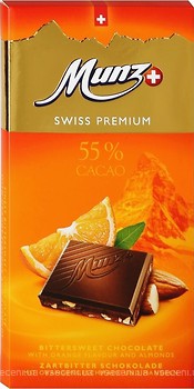 Фото Munz темний Swiss Premium Orange and Almonds 100 г