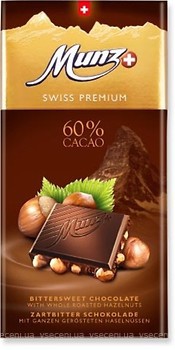 Фото Munz чорний Swiss Premium Hazelnut 60% 100 г