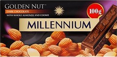 Фото Millennium чорний Golden Nut з цільним мигдалем 100 г