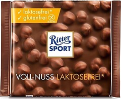 Фото Ritter Sport молочный Цельный фундук (Voll-Nuss Laktosefrei) 100 г