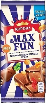 Фото Корона молочный Max Fan взрывная карамель, мармелад и печенье 150 г