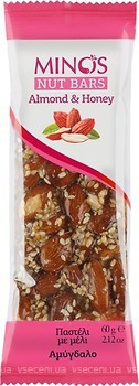 Фото Minos Nut Bars Мигдаль і мед 60 г