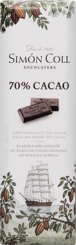 Фото Simon Coll Чорний шоколад Cacao 70% 25 г