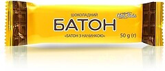 Фото Своя Лінія Батон шоколадный с начинкой 50 г