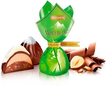 Фото Roshen Монблан крем-пралине с дробленым лесным орехом 250 г