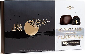 Фото Пригощайся Una Luna Чорнослив з горіхом в шоколаді 170 г