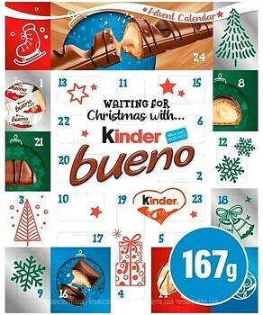 Фото Kinder набір Bueno Advent Calendar 167 г