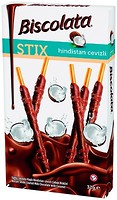 Фото Biscolata соломка Stix Milky в молочному шоколаді з кокосом 32 г