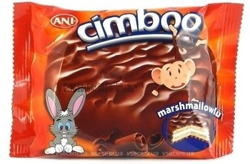 Фото Ani сендвіч-печиво Cimboo з маршмеллоу в какао глазурі 35 г